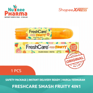 FreshCare Smash Fruity 4in1 Roll On & Double Inhaler - Minyak Angin Aroma Buah Segar